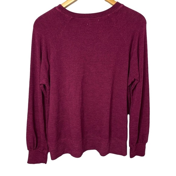 Sundry Puff Sleeve Raglan Top Magenta Size 2 Rayon Blend Sweatshirt - Picture 5 of 8